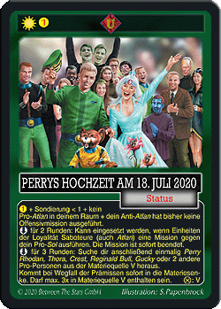 Promokarte Perrys Hochzeit